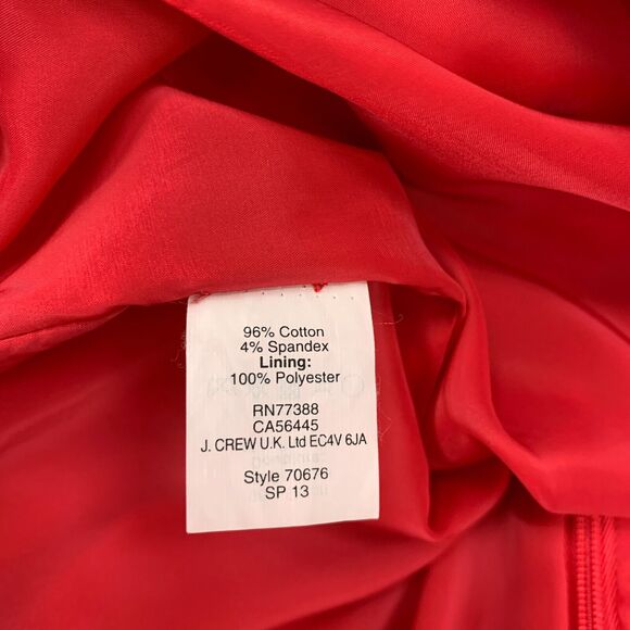 J Crew Postage Stamp Sailor Mini Skirt Women 8 Watermelon Lined Nautical Buttons - Picture 8 of 12